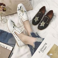 Hipsole - Studded Embroidery Loafers Hipsole - Studded Embroidery Loafers