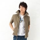 BLACK ASUKA - Asymmetric Short Sleeve Zip Top