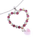 Samudra Raccolta - Heart Dangled Heart Pendant (Pink)