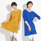 Catherine Marie - 3/4 Sleeve Shirred A-Line Dress