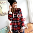 Tokyo Fashion - Fleece-Trim Plaid Shirt