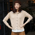 ode' - Inset Shirt Knit Cardigan