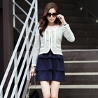 Propose - Contrast-Trim Button-Accent Knit Jacket