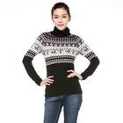 O.SA - Turtleneck Patterned Knit Top