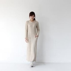 Maypin - Wool Blend Cable-Knit Maxi Dress