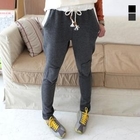 J-ANN - Drawstring-Waist Knee-Patch Pants