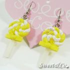 Sweet & Co. - Sweet Yellow Candy Lollipop Glitter Earrings