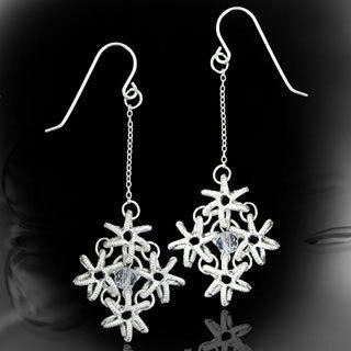 Silver aquamarine earrings
