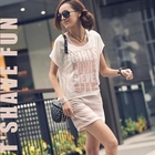 PUFFY - Set: Cropped Print T-Shirt + Striped Tank Dress