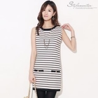 Stylementor - Sleeveless Stripe Shift Dress