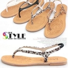 Marcella - Elastic-Banded Thong Sandals