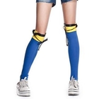 Othermix - Faux Leather-Trim Stirrup Stockings