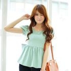 Tokyo Fashion - Puff-Sleeve Peplum Top