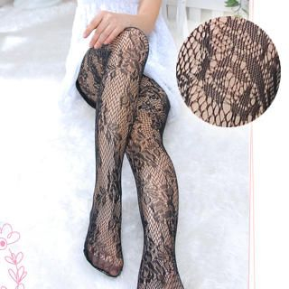 Roses Print Tights