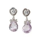 Briolette - Amethyst Drop Earrings