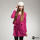 OrangeBear - Inset Vest Drawstring-Waist Tunic