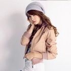 OrangeBear - Faux-Leather Cropped Zip Jacket