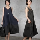 HALUMAYBE - Sleeveless A-Line Midi Dress