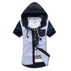 MR.PARK - Color-Block Hooded Shirt