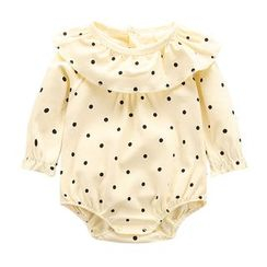Madou - Baby Ruffled Dotted Bodysuit Madou - Baby Ruffled Dotted Bodysuit