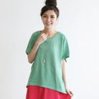 A-SO-BI - Dolman-Sleeve Dip-Back Knit Top