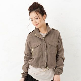 Dual-Pocket Buttoned Jacket