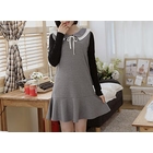 Sechuna - Detachable Cape-Collar Sleeveless Dress