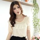 Tokyo Fashion - Lace-Trim Chiffon Top