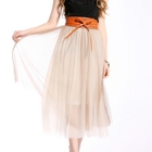 MISSTHEA - Elastic-Waist Maxi Skirt