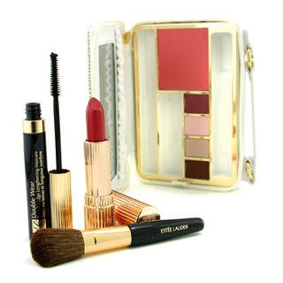 The Makeup Traveler: Blush+ 4x Eyeshadow+ Mascara+ Lipstick+ Brush+ Case