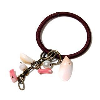 Shell & Pearls & Coral Hair Tie