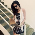 PUFFY - Set: Polka Dot Tank Dress + Cardigan