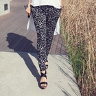 BBon-J - Drawstring Waist Print Pants