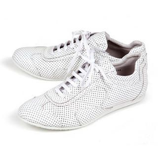All-Over Punched Point Sneakers White