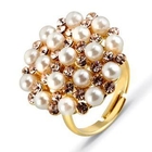 Moonbasa - Rhinestone Beaded Ring