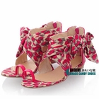 Grace Candy - Leopard-Print Bow-Accent Sandals