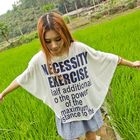 Fashion Lady - Batwing-Sleeve Print Top