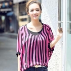 Meteshow - Dolman-Sleeve Chiffon Top