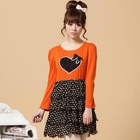 JVL - Mock Two-Piece Layered Dress
