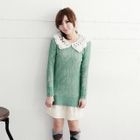BAIMM - Two-Tone Open-Knit Top