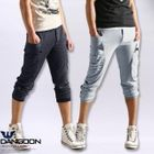 DANGOON - Pleated Side Cropped Sweatpants