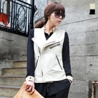 J-ANN - Faux-Leather Sleeveless Zip Jacket