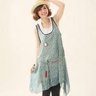 CatWorld - Sleeveless Piped Patterned Tunic