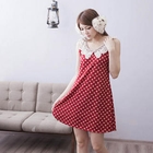 CatWorld - Sleeveless Crochet-Collar Patterned Dress