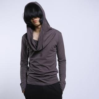 Cowl-Neck Hooded Pullover