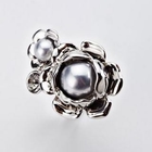Moonbasa - Faux-Pearl Flower Ring
