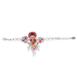 Butterfly Crystal Bracelet with Red Clover MCC Girl Monchhichi Butterfly Crystal Bracelet with Red Clover MCC Girl Monchhichi