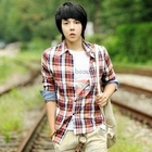 ABOKI - Long-Sleeve Plaid Shirt