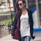 PUFFY - Open-Front Hooded Rib-Knit Cardigan