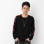 BLACK ASUKA - Tabbed Long-Sleeve Print  T-Shirt